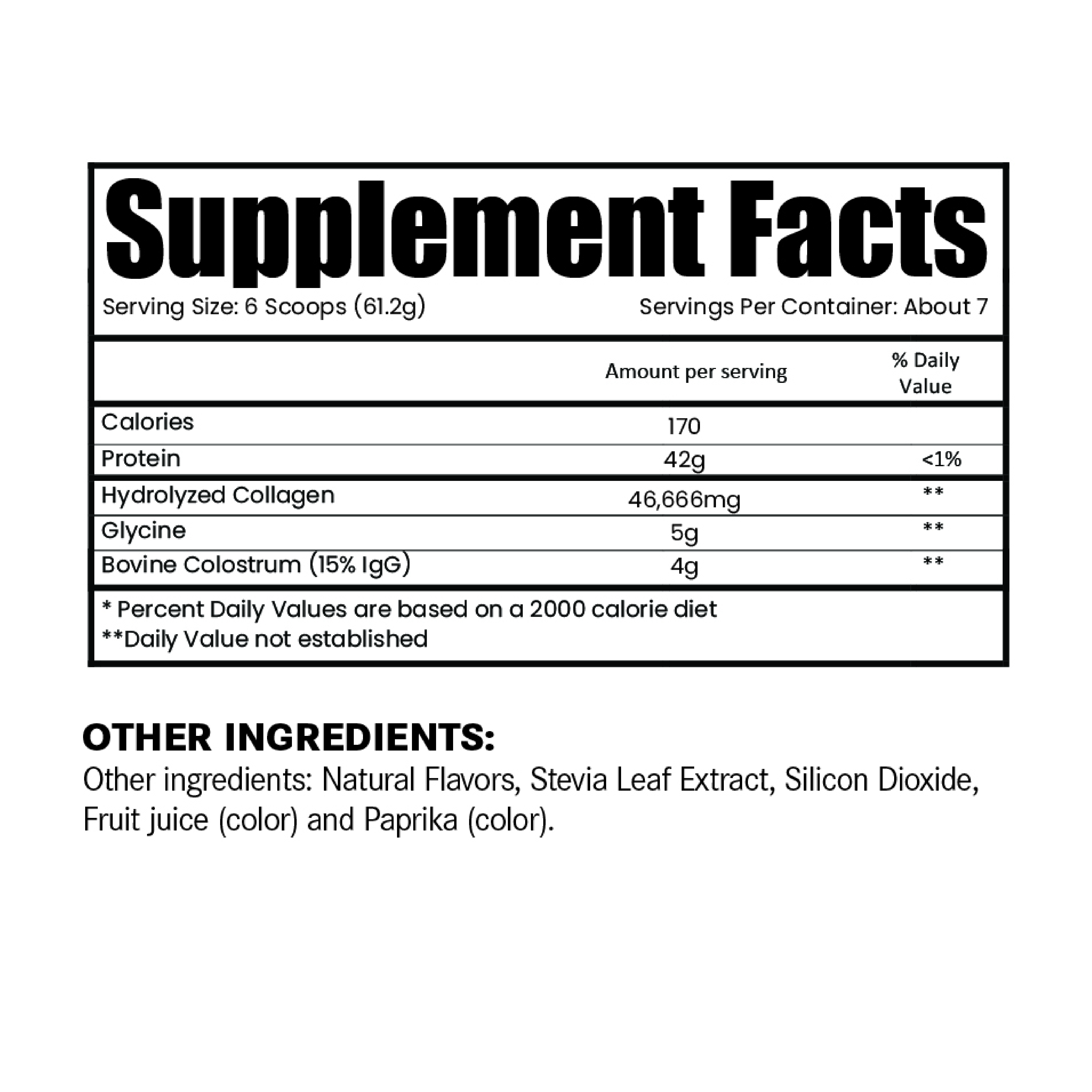 LONG GAME Supplement Facts label